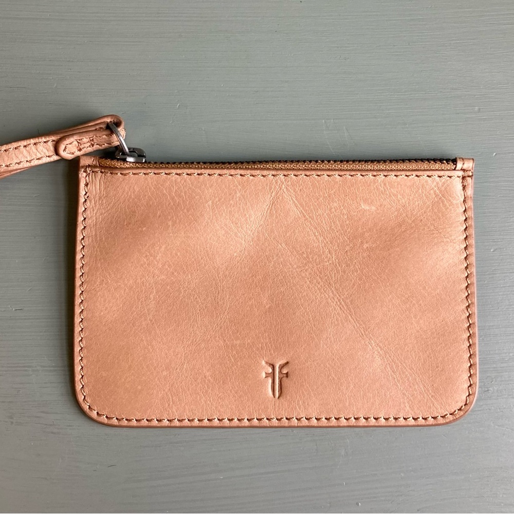 Frye Tan Leather Wristlet